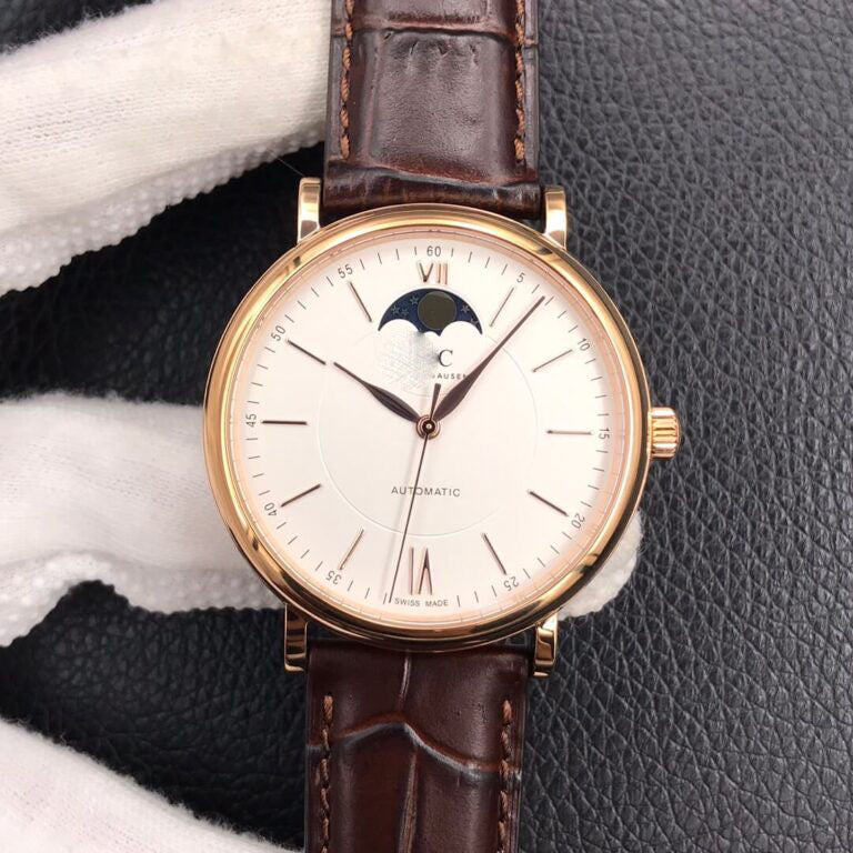 PORTOFINO MOON PHASE IW459401 MKS FACTORY BROWN STRAP