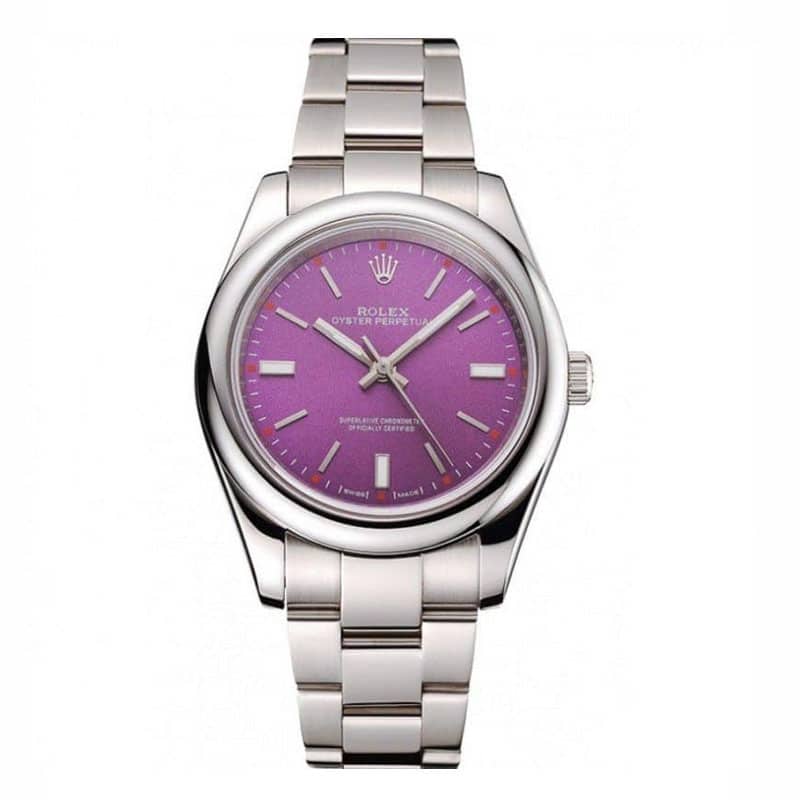 Rolex Oyster Perpetual Red Grape Dial  Men 41MM